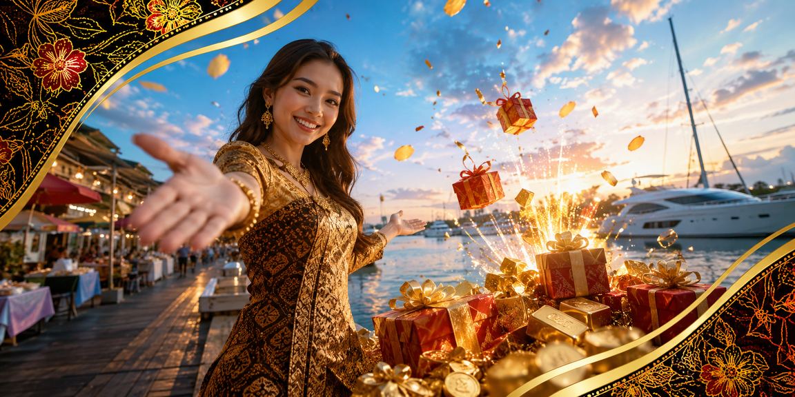 Meja roulette kasino moden Malaysia dengan hiasan batik